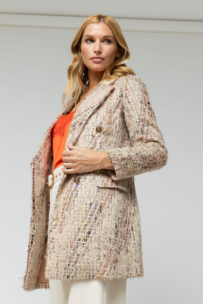Beige Applique Blazer - Sale