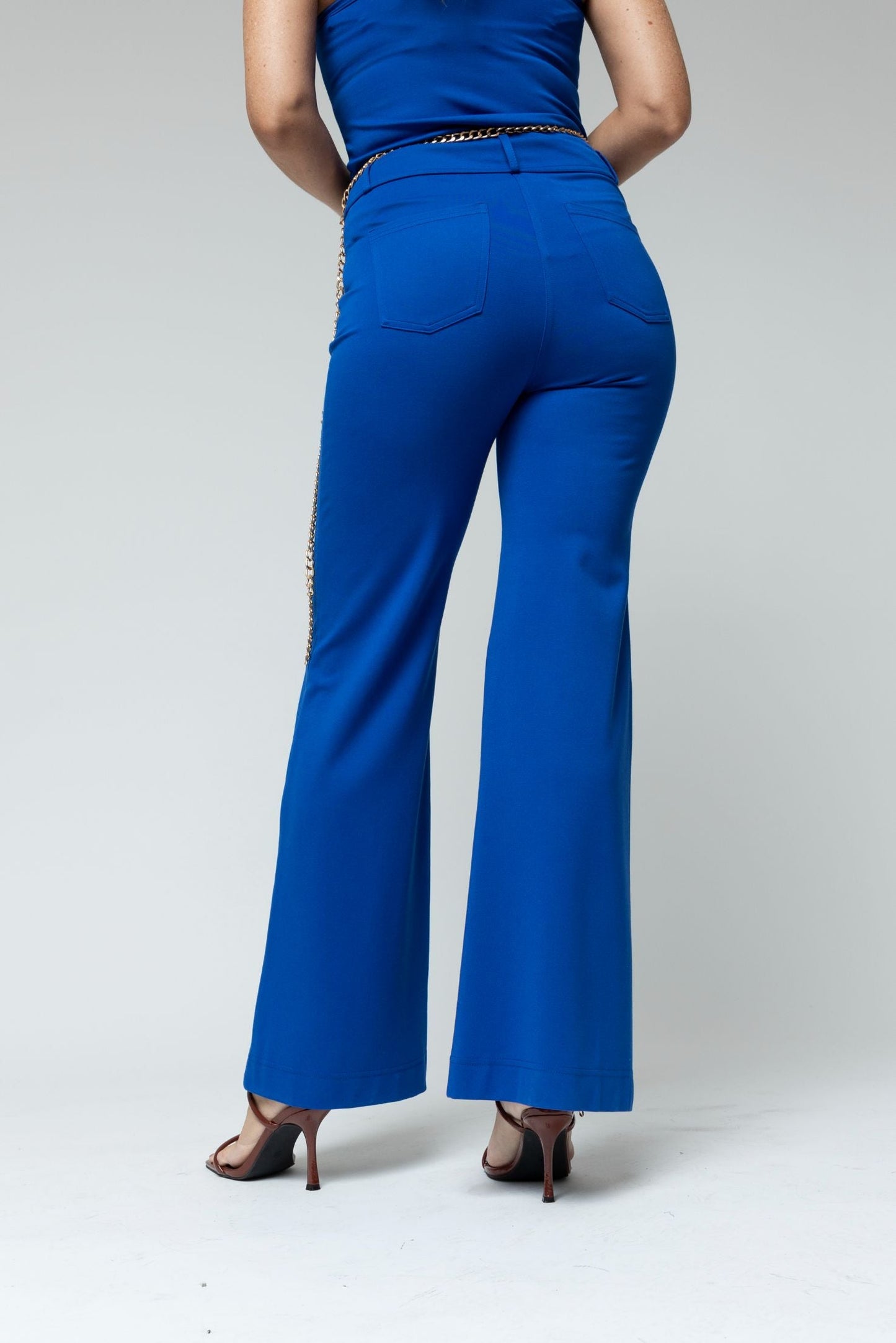Bright Cobalt Wide Flare Pant - Final Sale