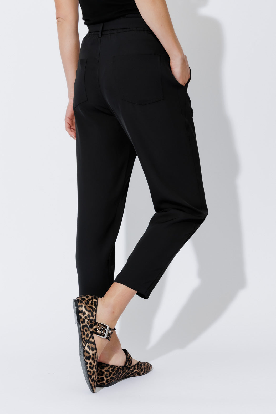 Black Euro Paperbag Pant