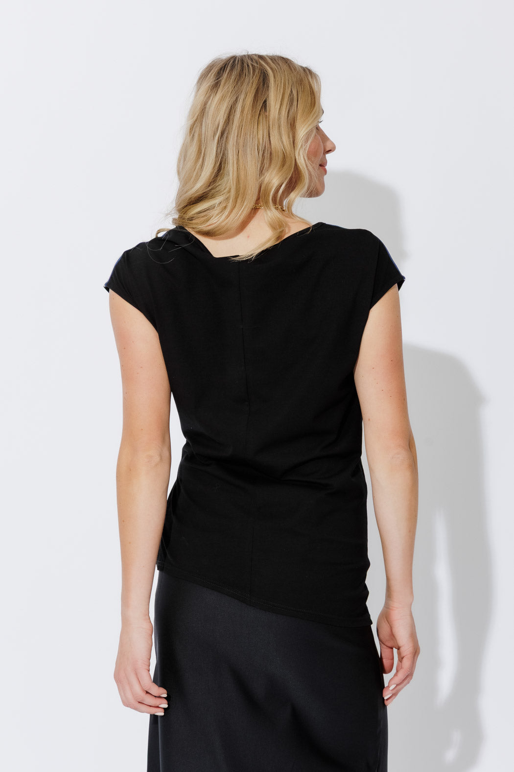 Black Cotton Harlow Top