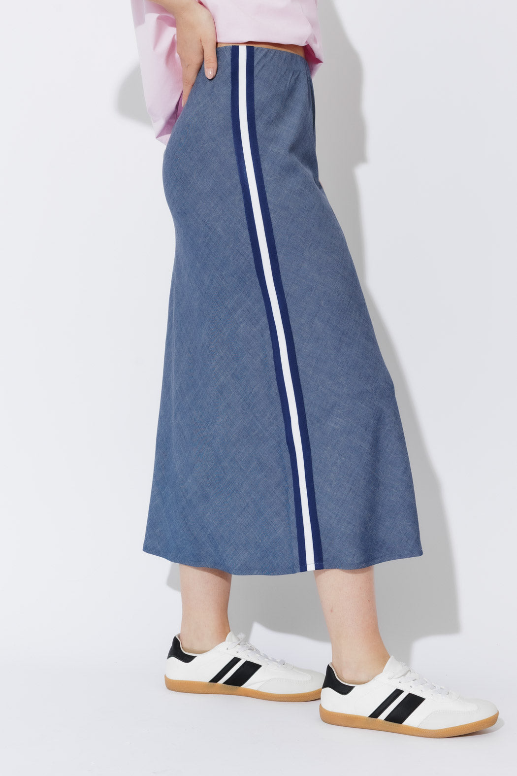 Chambray Sport Bias Skirt