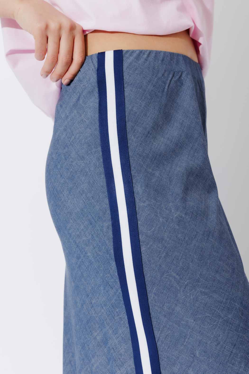 Chambray Sport Bias Skirt