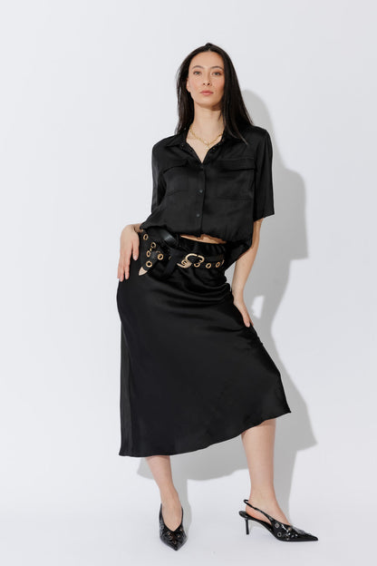 Black Silky Shirt
