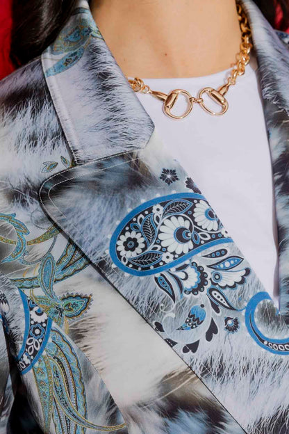 Blue Paisley Soft Blazer