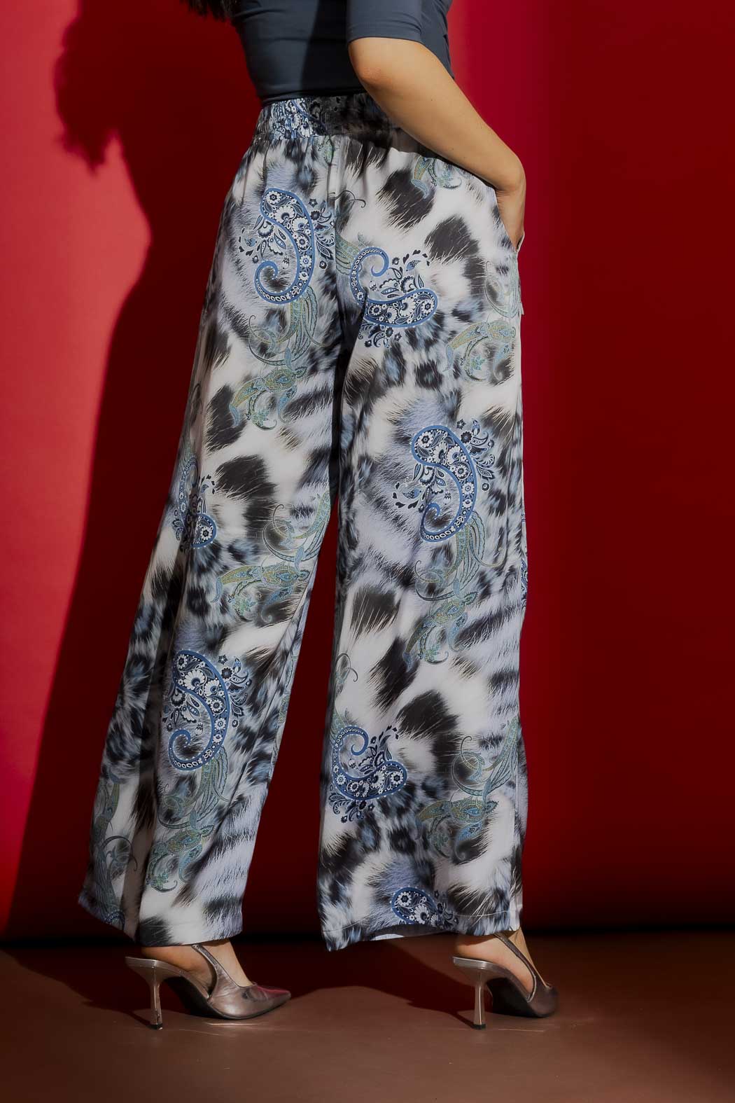Blue Paisley Classic Cargo Culottes