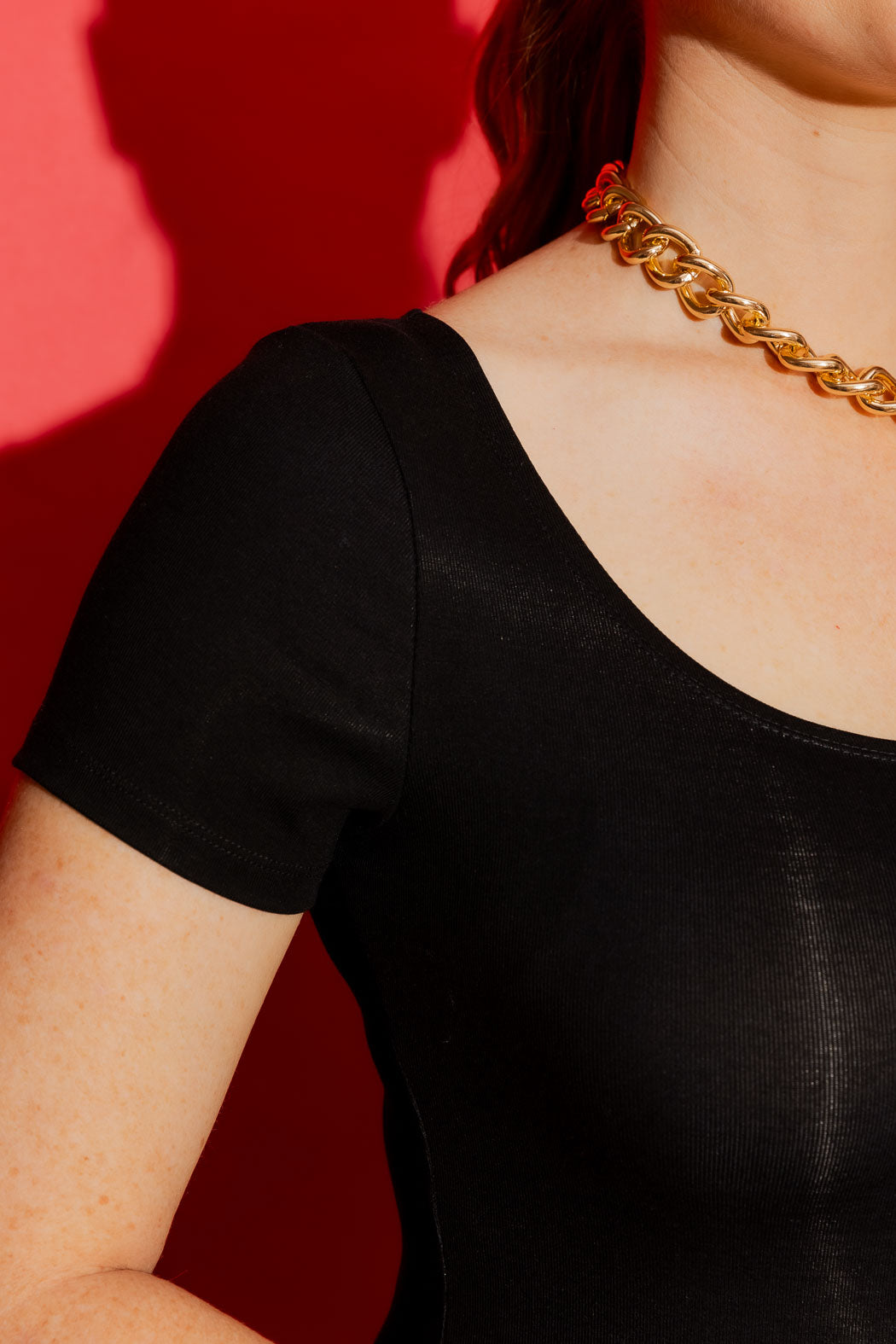 Black Tencel Essential Cap Sleeve Top