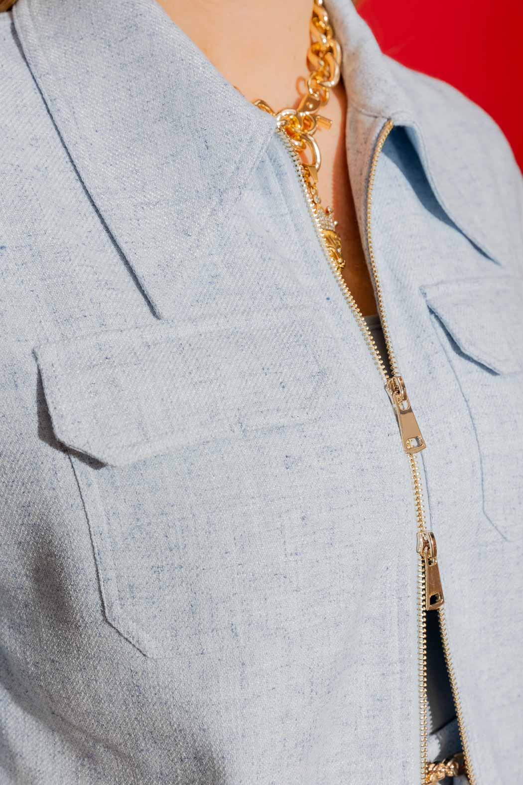 Blue Tweed Vest