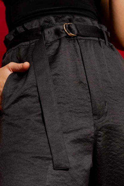 Black Paperbag Pant