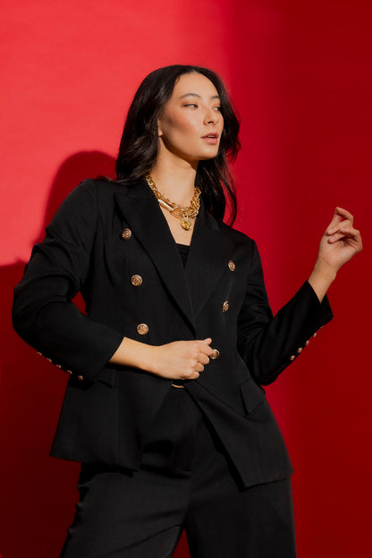Black Keyhole Sisca Blazer