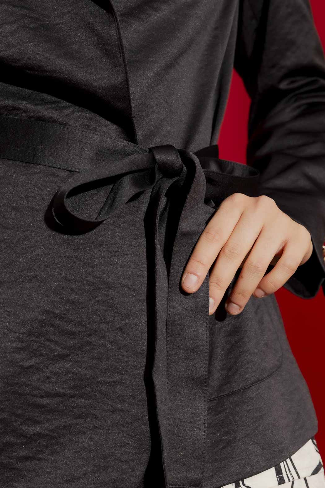 Black Soft Belted Blazer