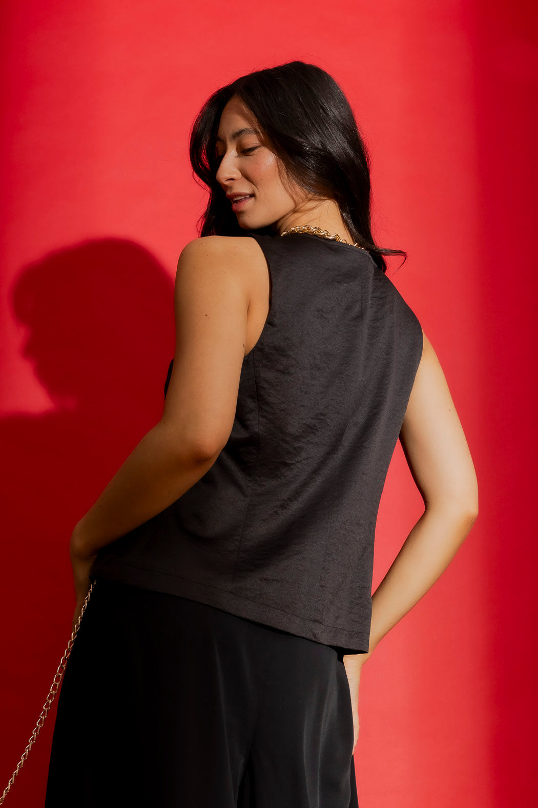 Black Zip Front Vest