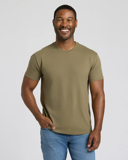 Military Green Short Classic Crew Neck