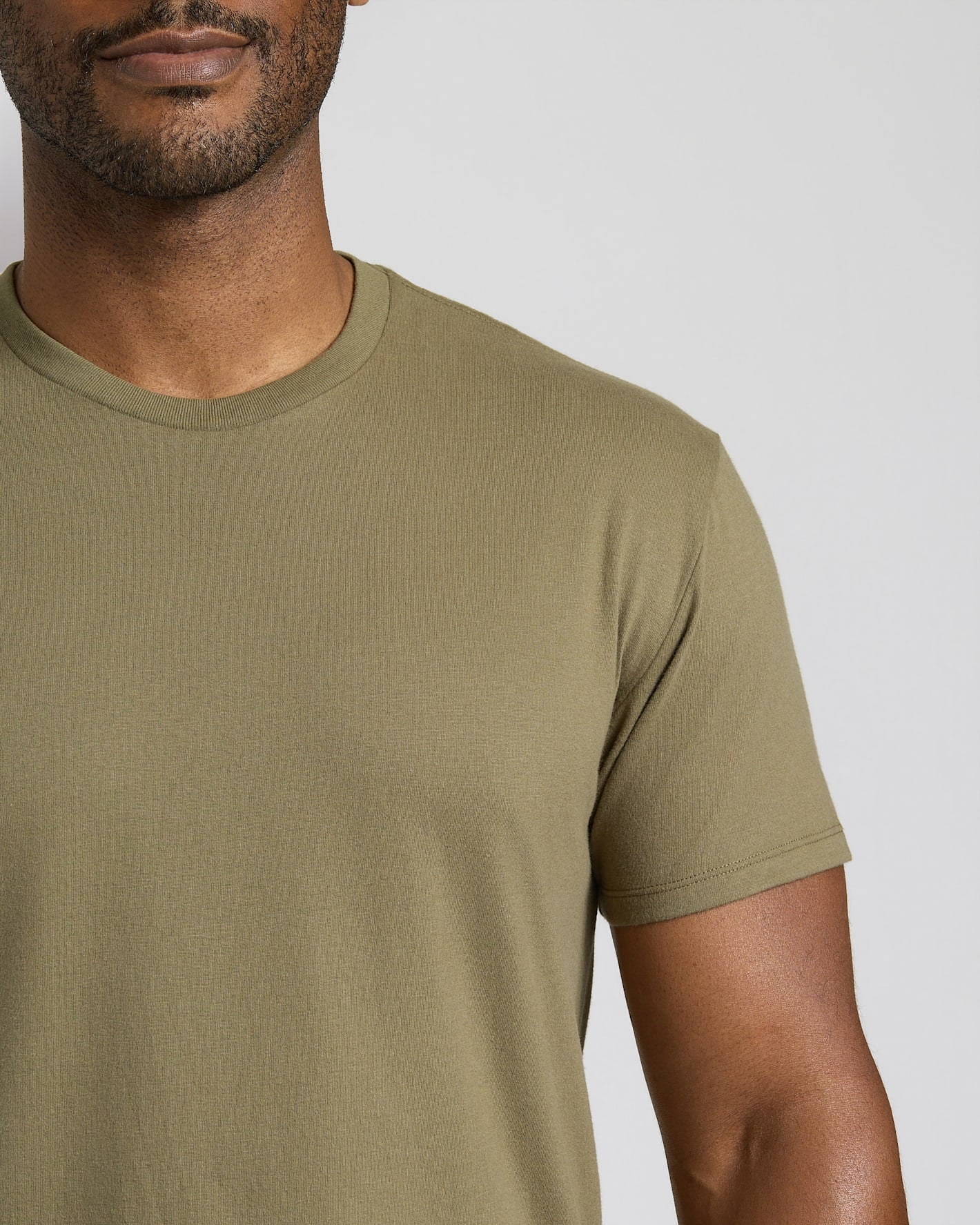 Military Green Short Classic Crew Neck