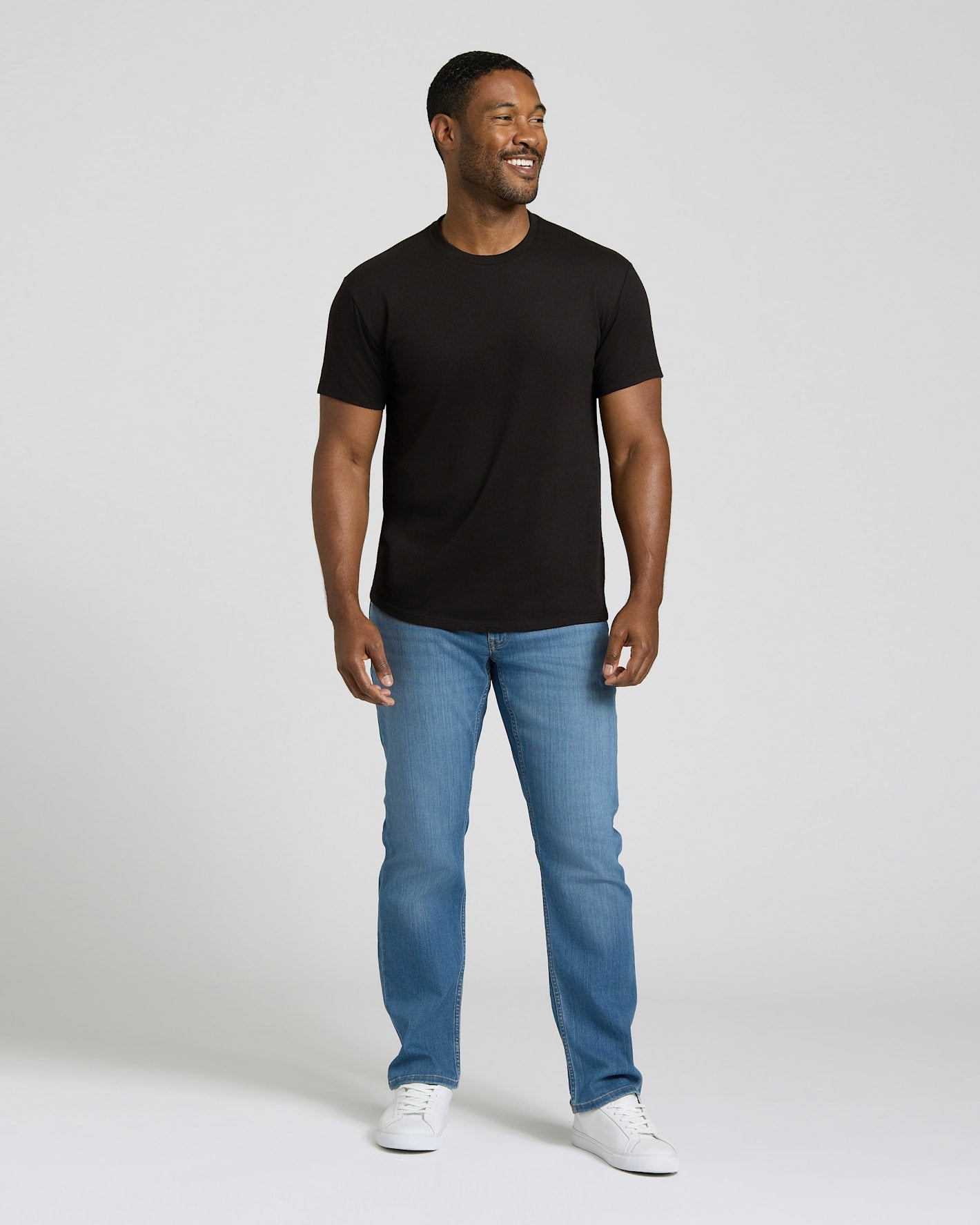 Black Short Classic Crew Neck