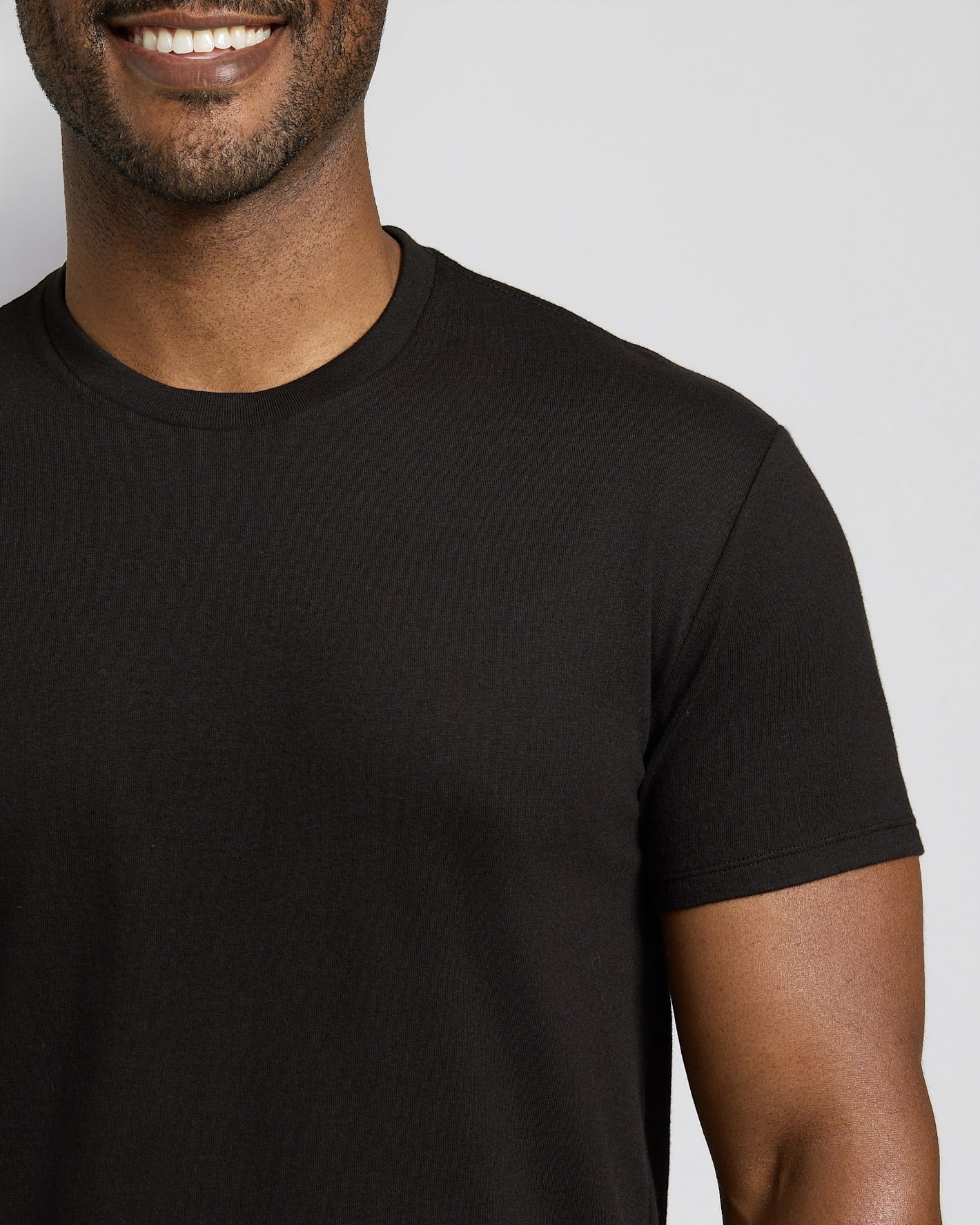Black Short Classic Crew Neck