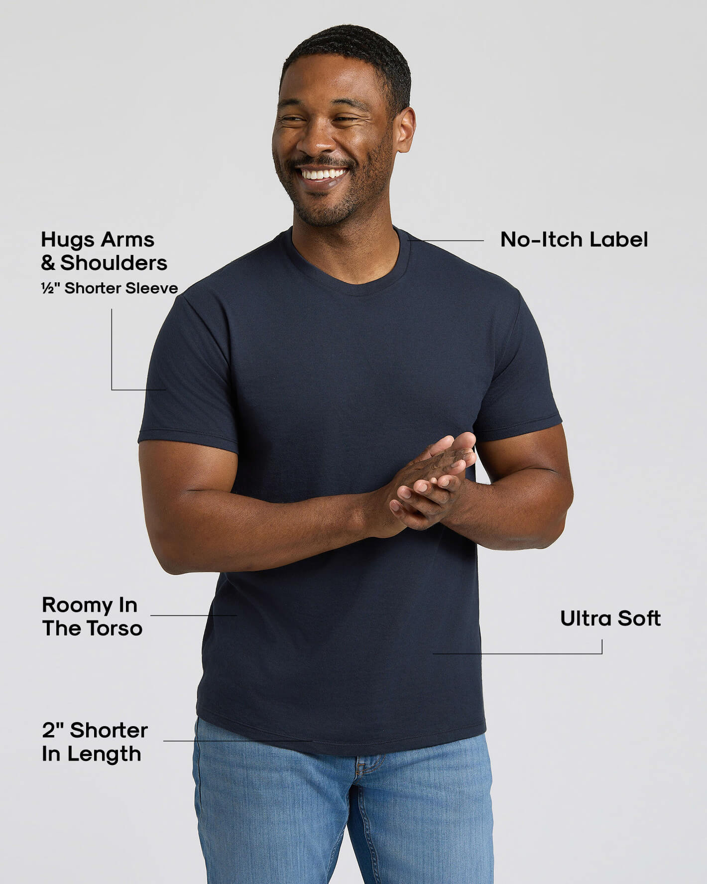 Navy Short Classic Crew Neck