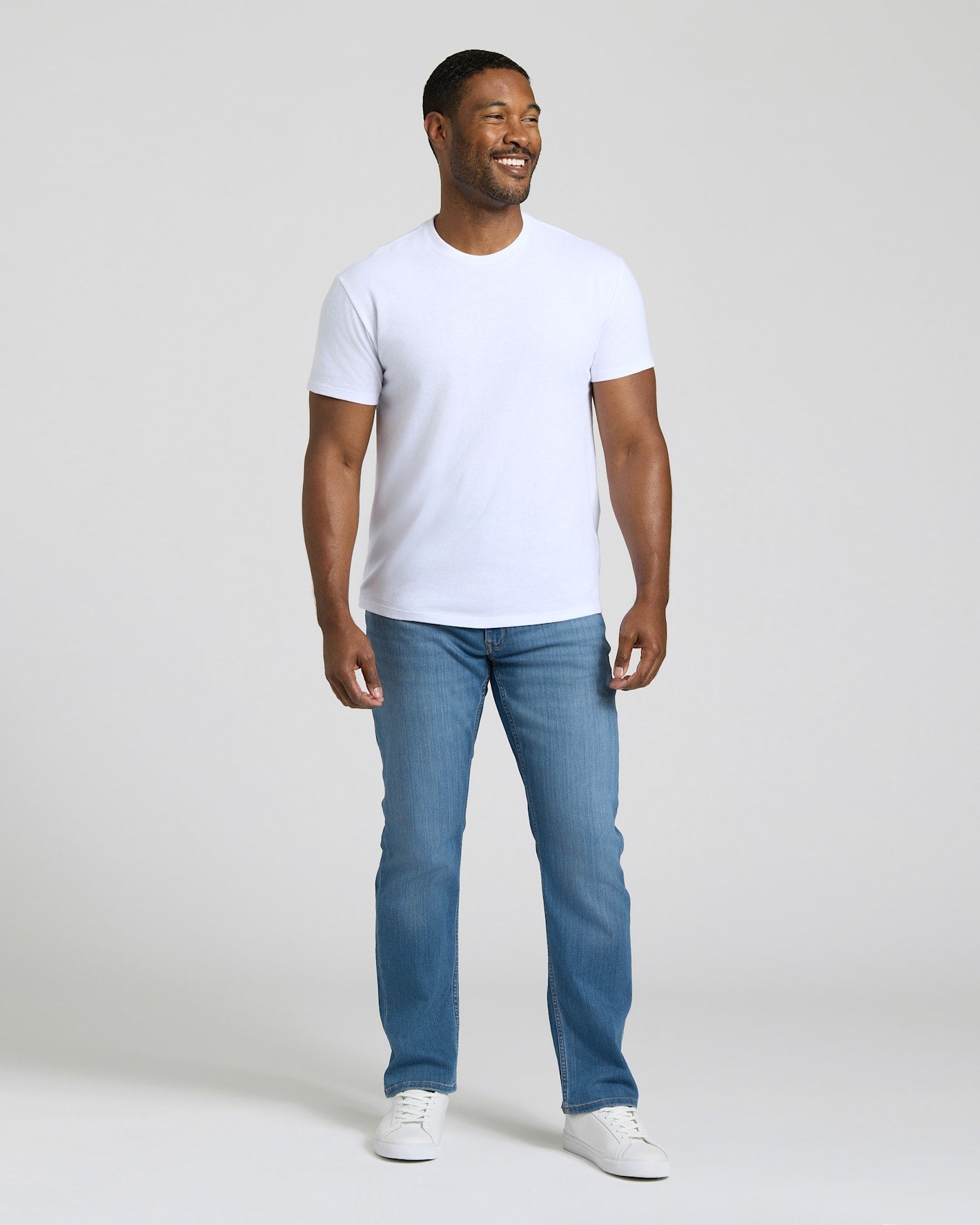 White Short Classic Crew Neck