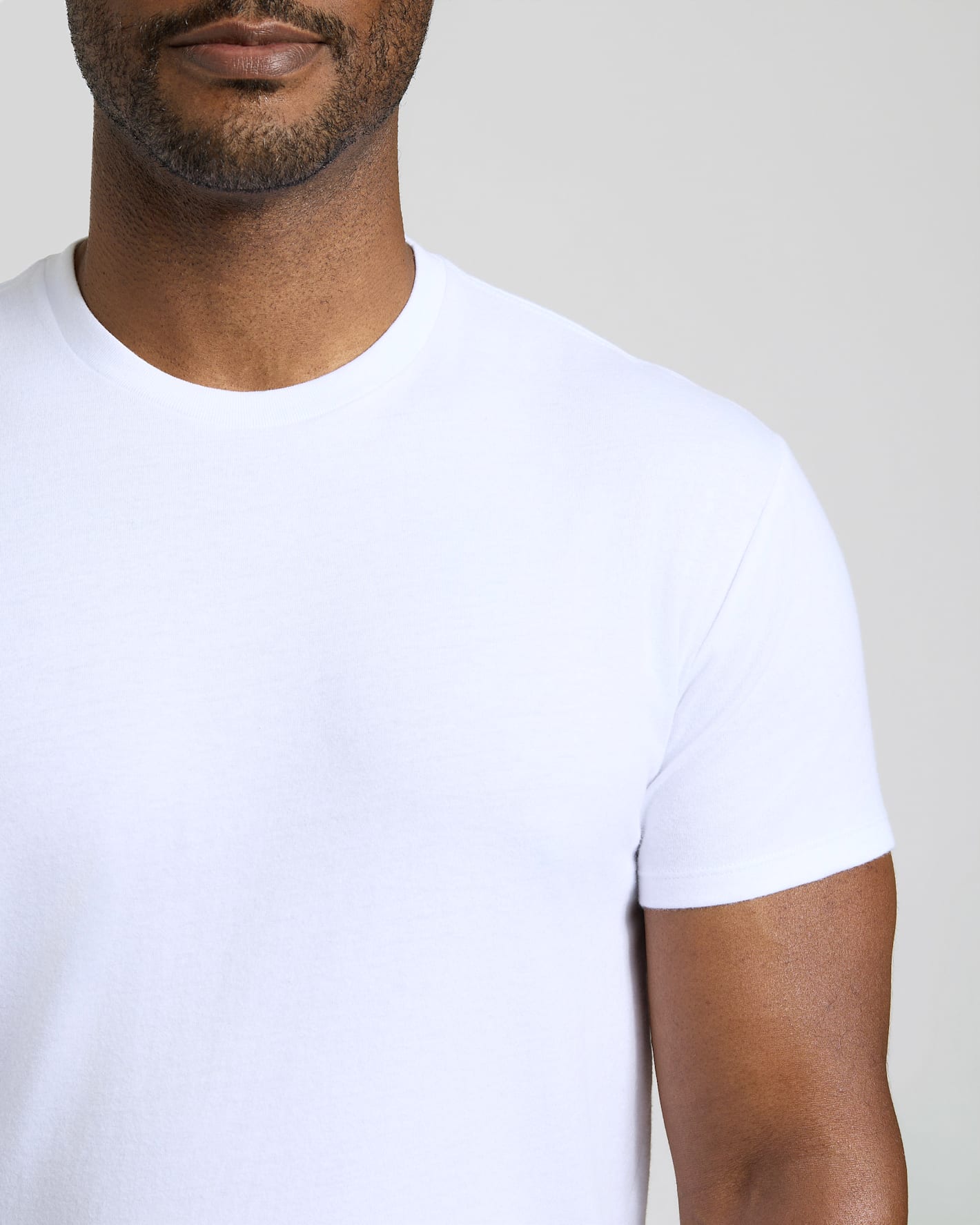 White Short Classic Crew Neck