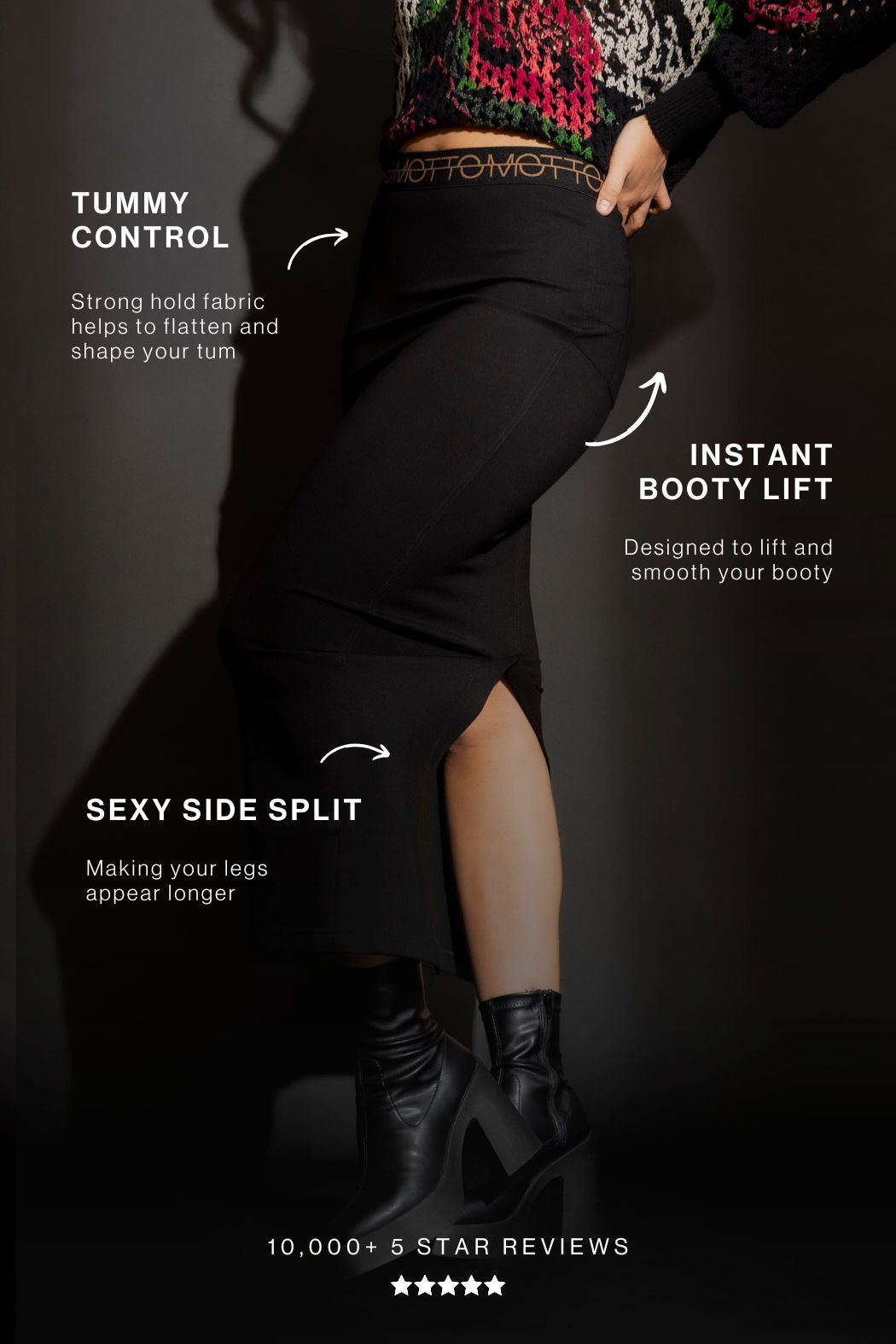 Black Ponte Miracle Skirt