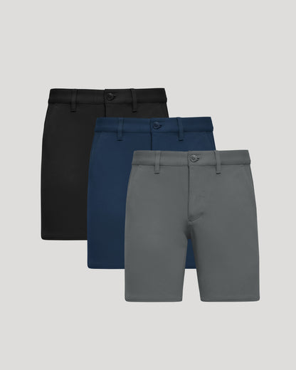 The Standard 7" Chino Shorts 3-Pack