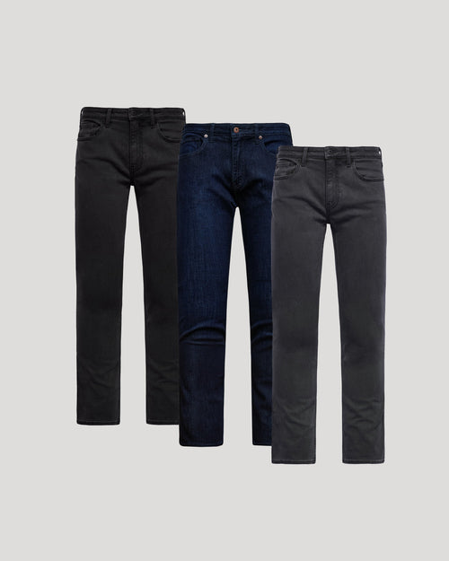 Straight Comfort Stretch Jeans 3-Pack