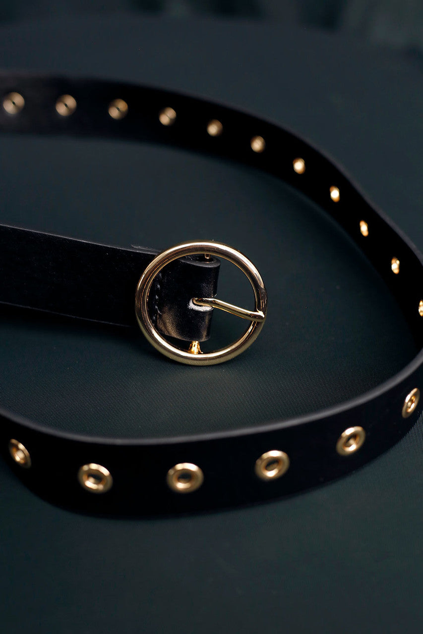Black Eyelet Belt - FINAL SALE