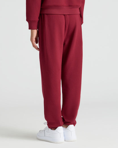 Girls Dark Maroon Cropped Zip Hoodie & Relaxed Joggers 2-Pack