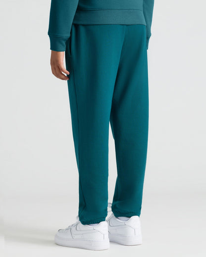 Girls Deep Emerald Slouch Pullover Crew & Relaxed Jogger 2-Pack