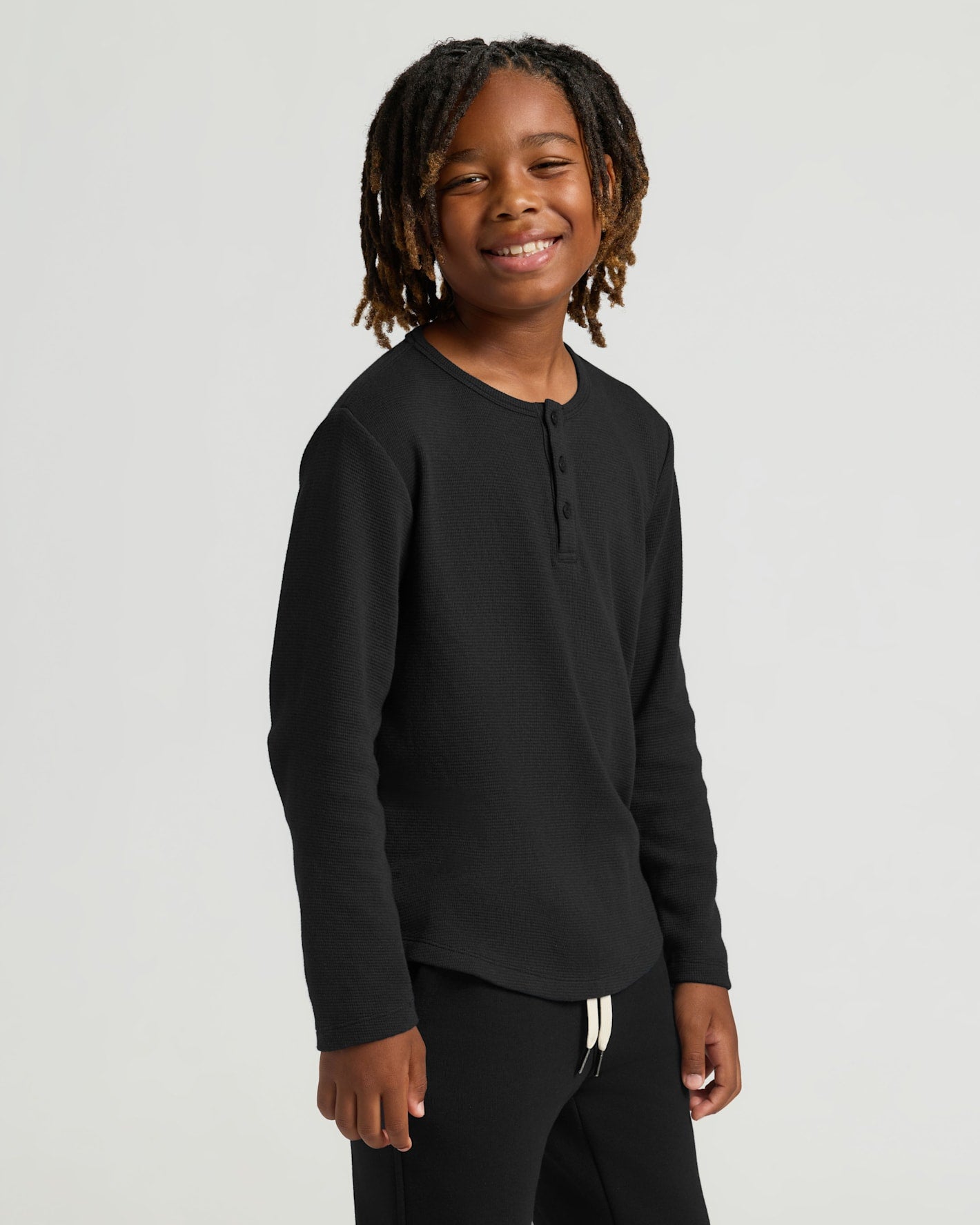 Boys' Waffle Long Sleeve Henley 3-Pack