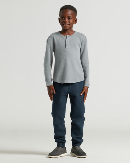 Boys' Waffle Long Sleeve Henley 3-Pack