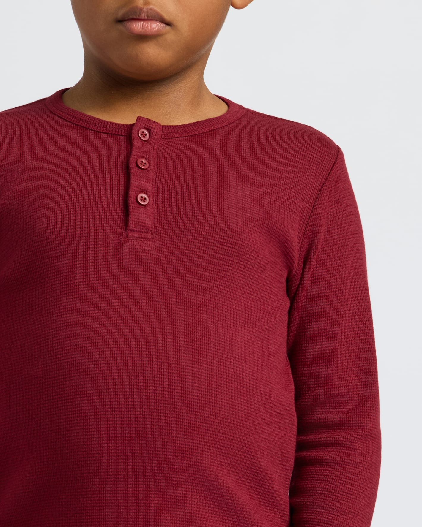 Boys' Waffle Long Sleeve Henley 3-Pack