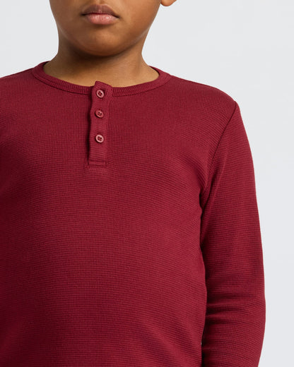 Boys' Waffle Long Sleeve Henley 3-Pack
