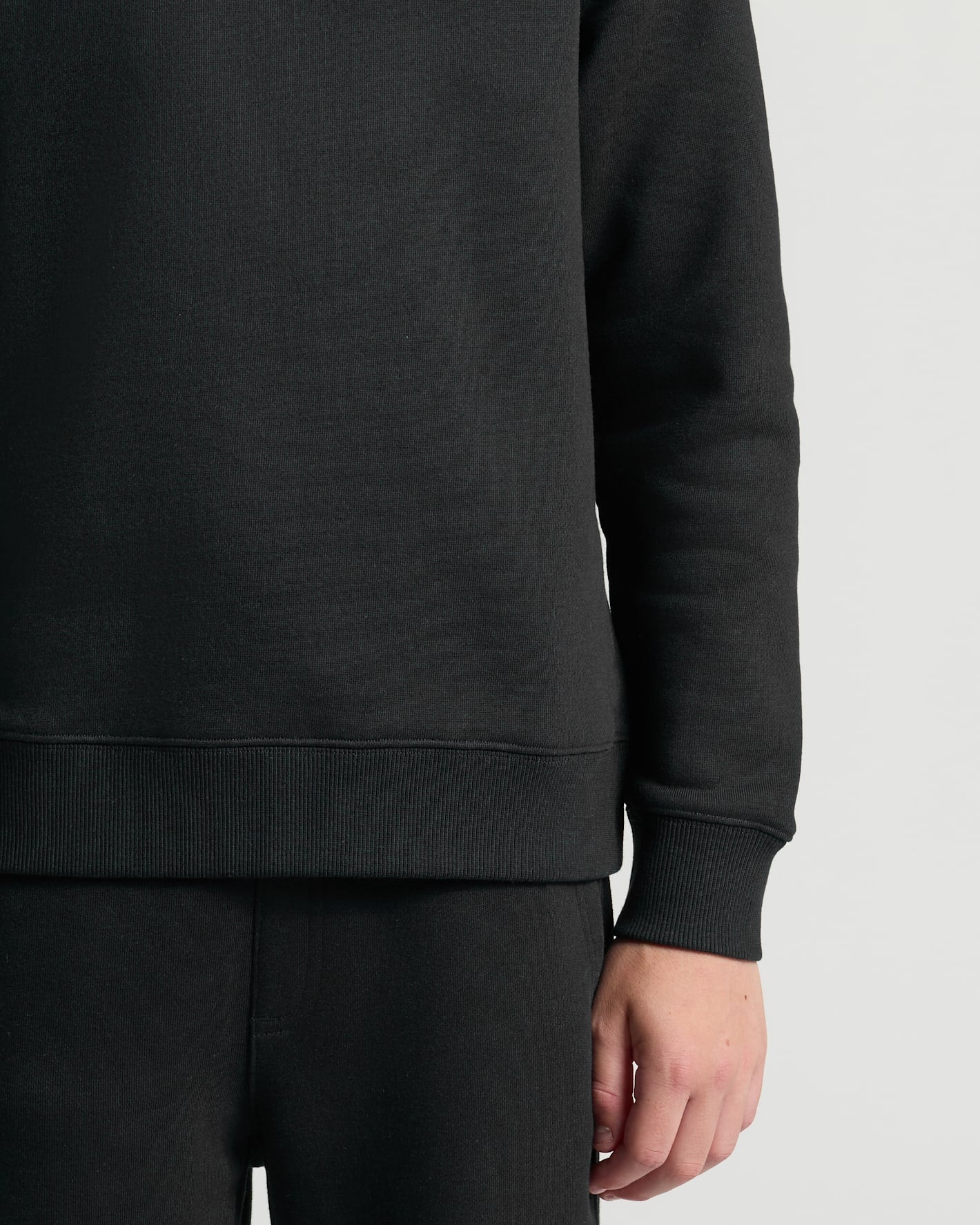 Boys' All Black Fleece Crew Neck 2-Pack
