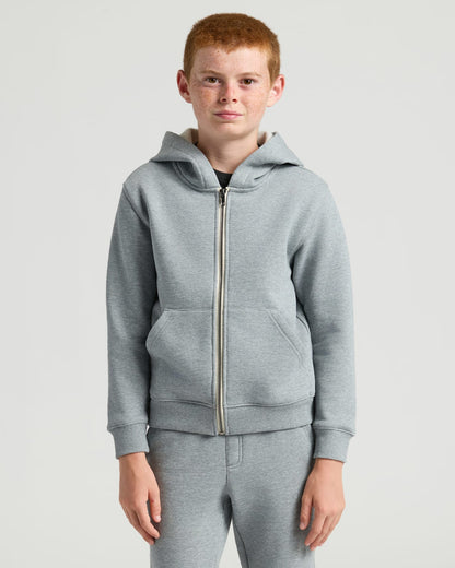 Boys Medium Heather Gray Full Zip Fleece Hoodie & Jogger 2-Pack