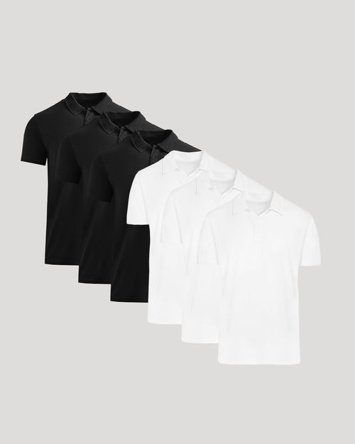 Black & White Classic Polo 6-Pack