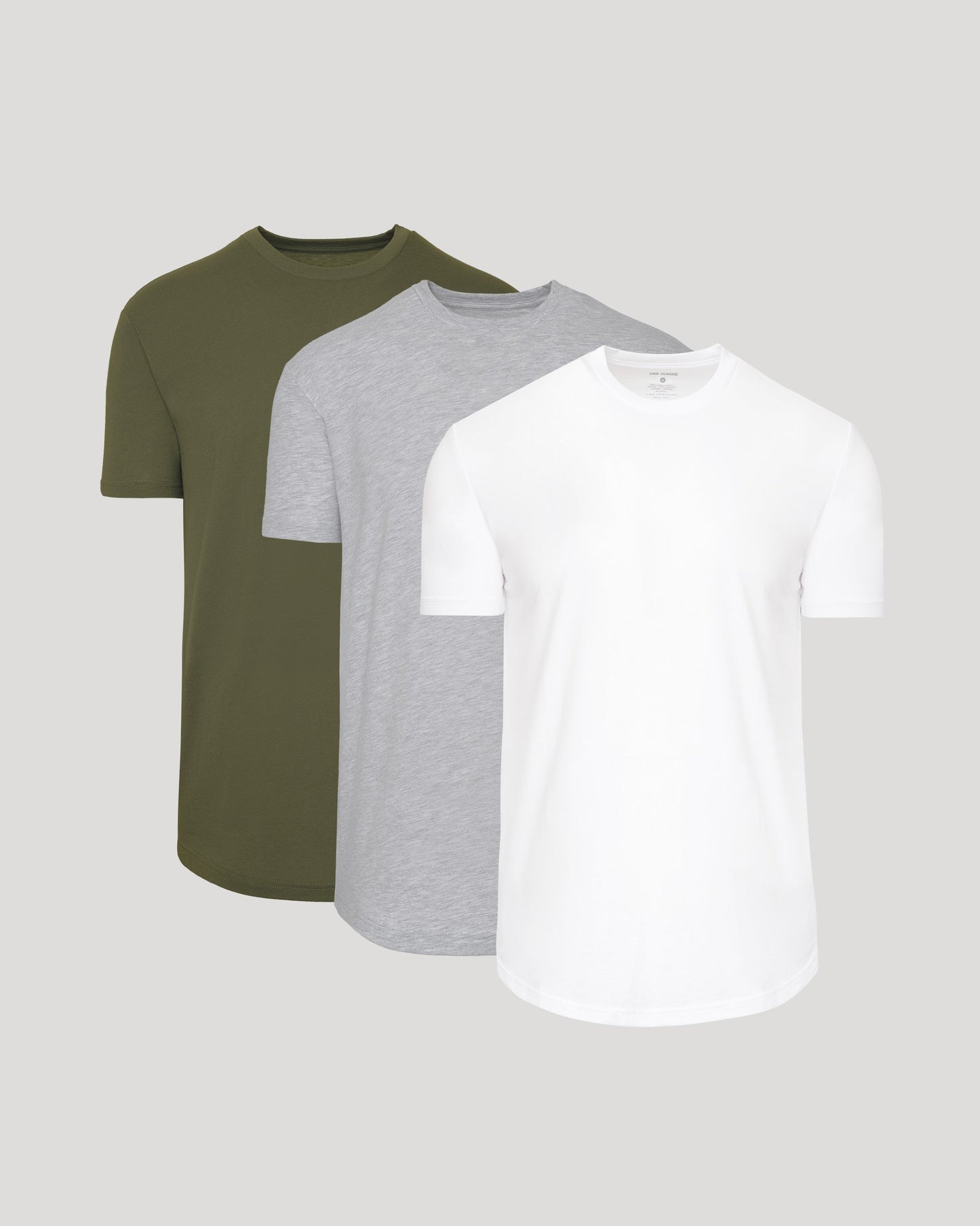 Classic Curved Hem Crew Neck 3-Pack