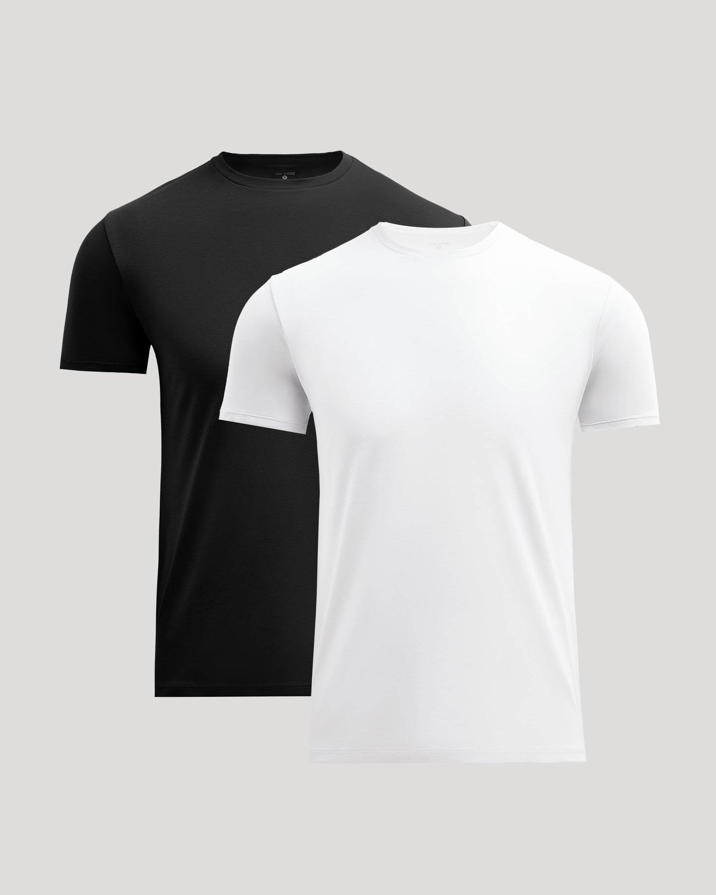 Black & White Pima Cotton Blend Crew 2-Pack