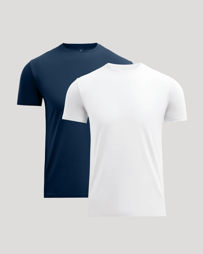 Pima Cotton Blend Crew 2-Pack