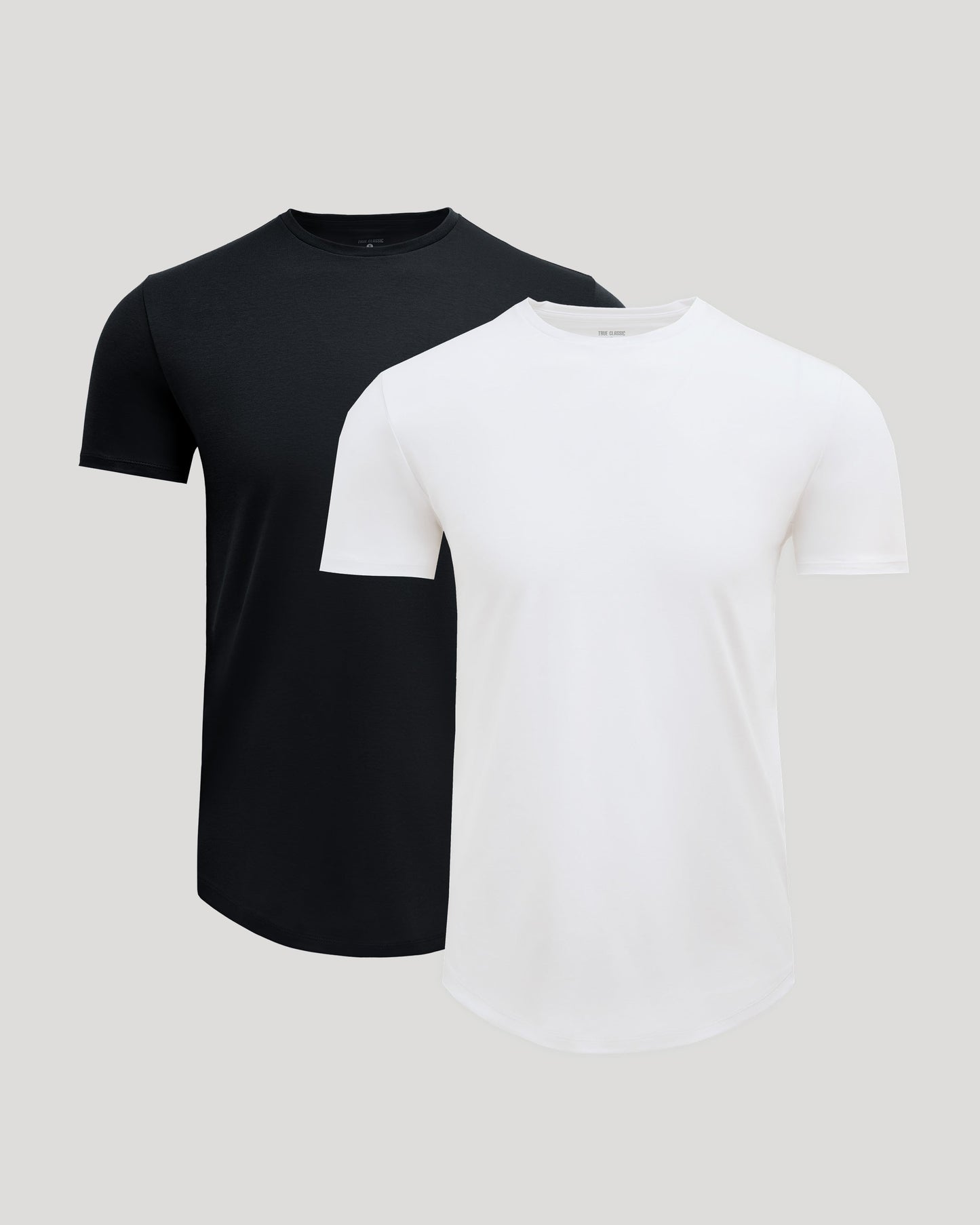 Pima Cotton Blend Curved Hem Crew 2-Pack