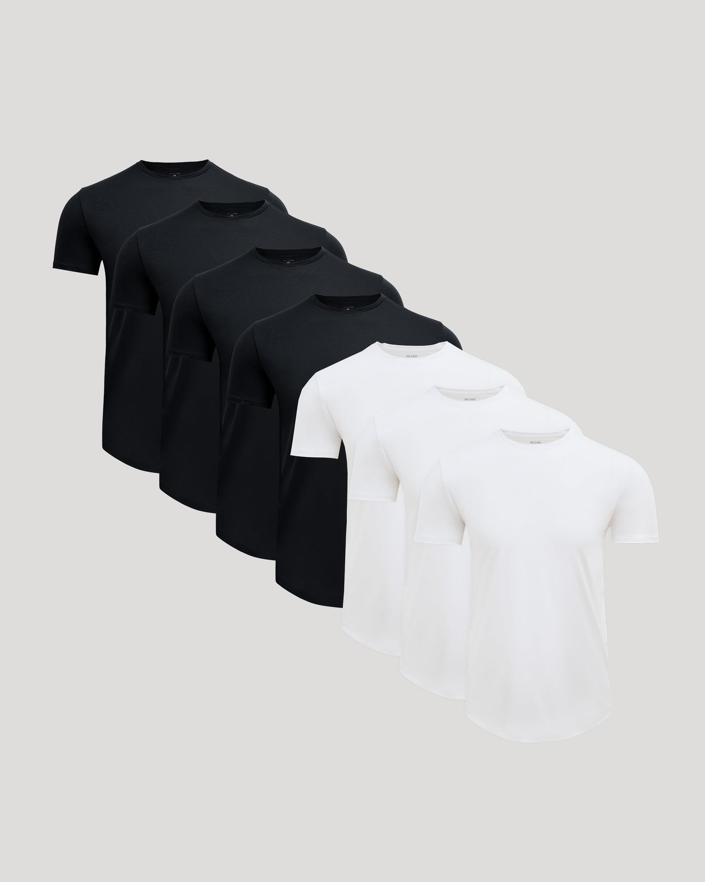 Pima Cotton Blend Curved Hem Crew 7-Pack