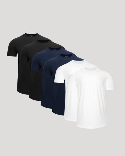 Active Curved Hem Crew 6-Pack