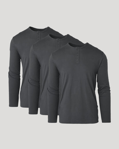 All Carbon Classic Henley 3-Pack