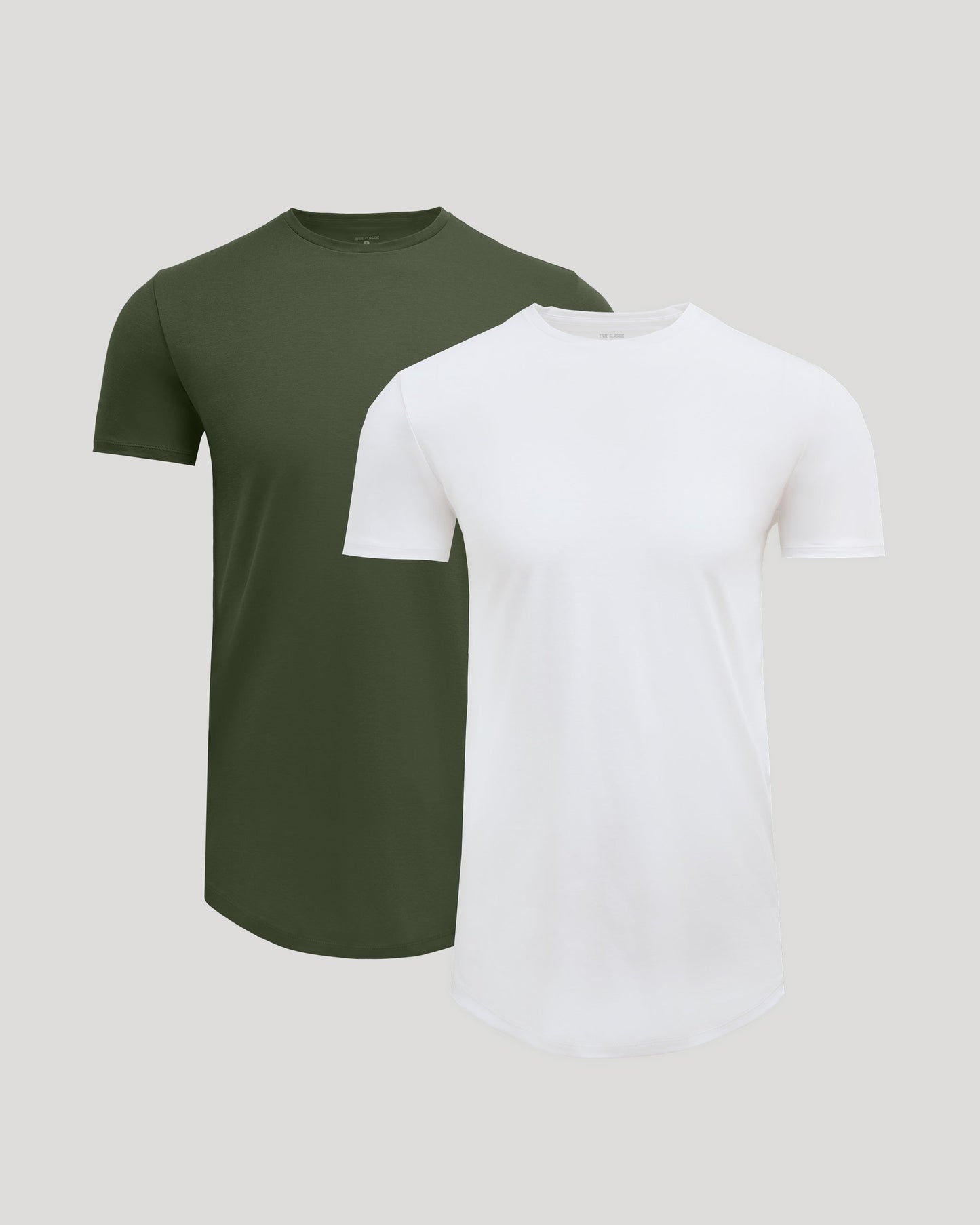 Tall Pima Cotton Blend Curved Hem Crew 2-Pack