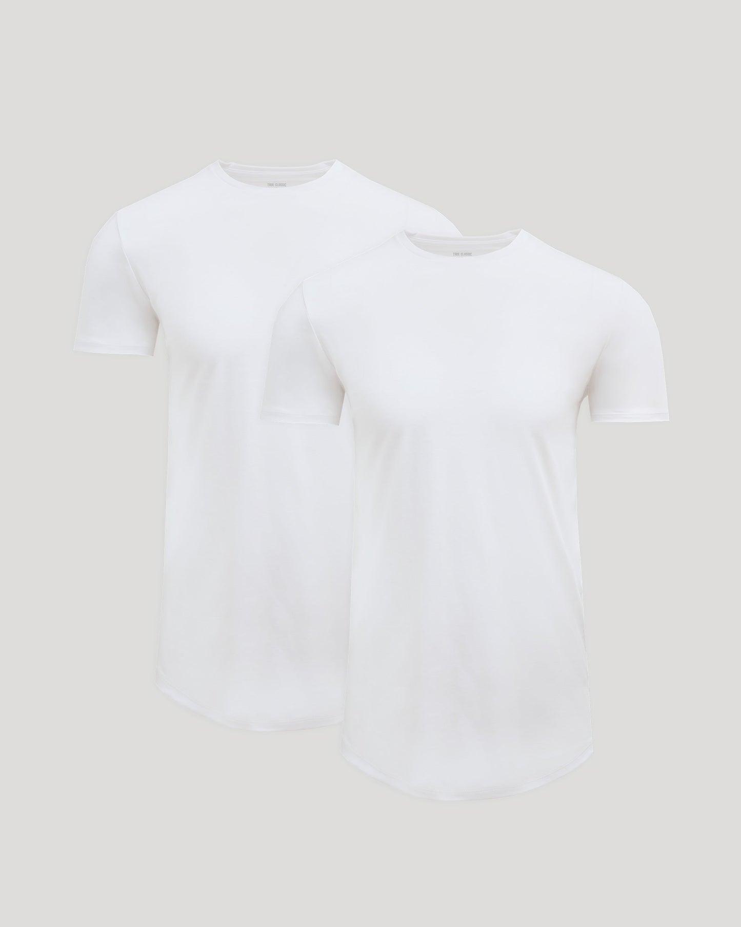 Tall Pima Cotton Blend Curved Hem Crew 2-Pack