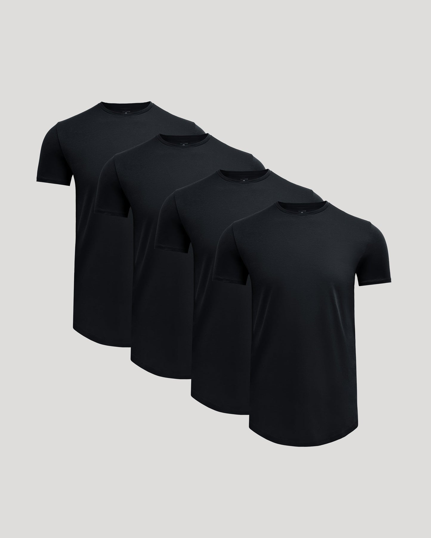 Tall Pima Cotton Blend Curved Hem Crew 4-Pack