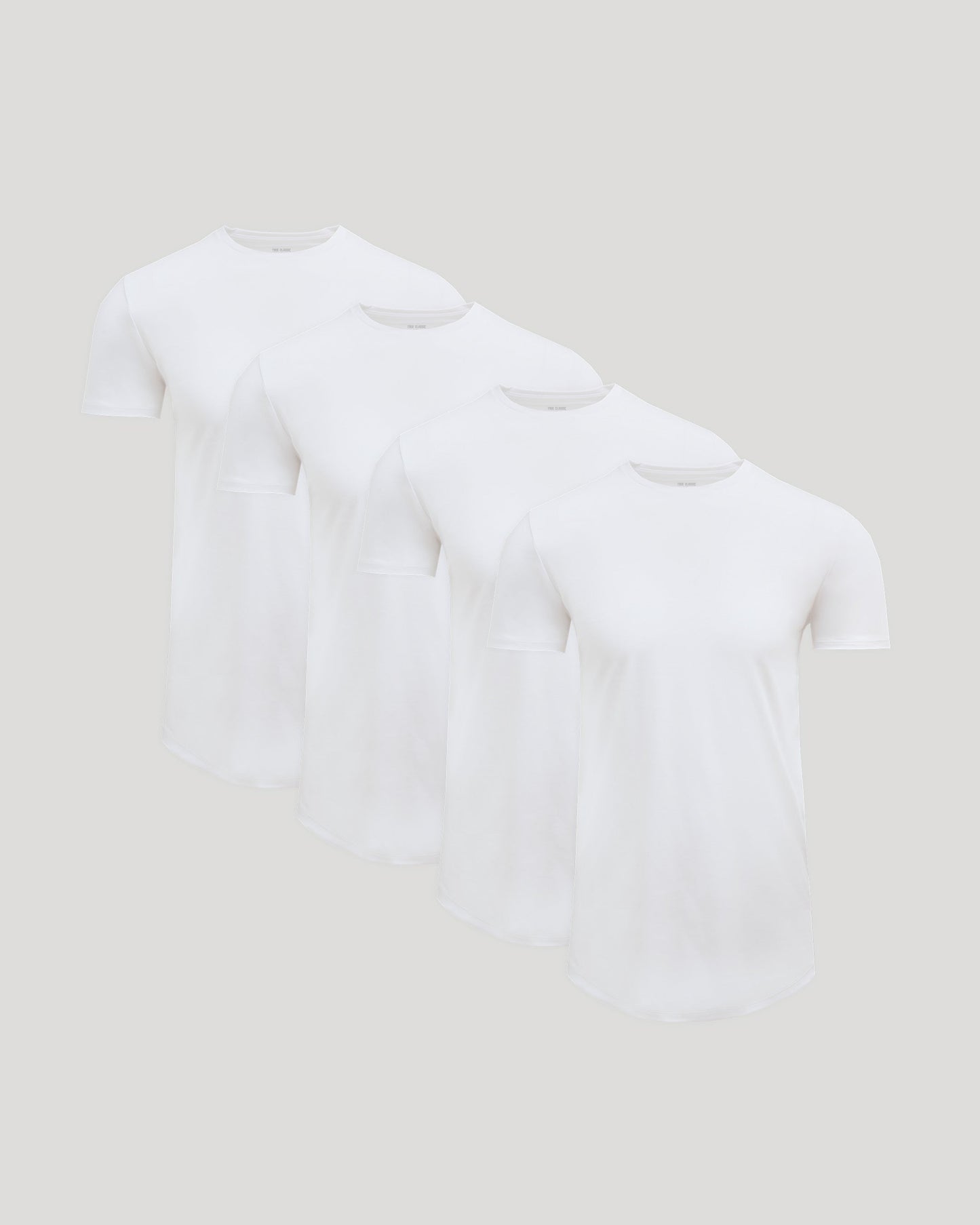 Tall Pima Cotton Blend Curved Hem Crew 4-Pack