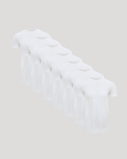 Tall Pima Cotton Blend Curved Hem Crew 7-Pack