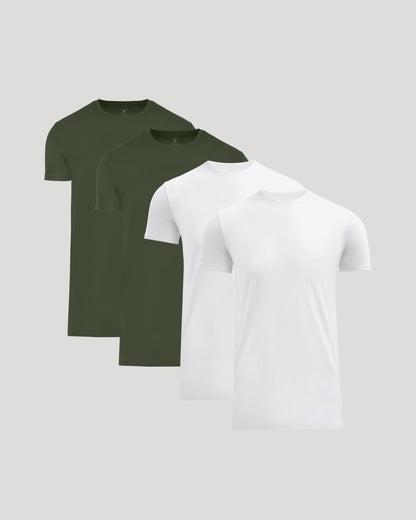 Tall Pima Cotton Blend Crew 4-Pack