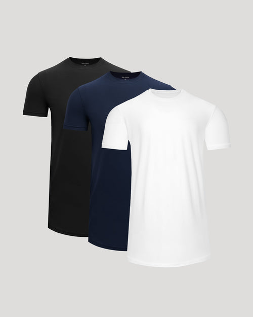 Tall Active Curved Hem Crew 3-Pack