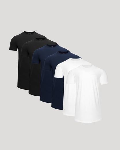 Tall Active Curved Hem Crew 6-Pack